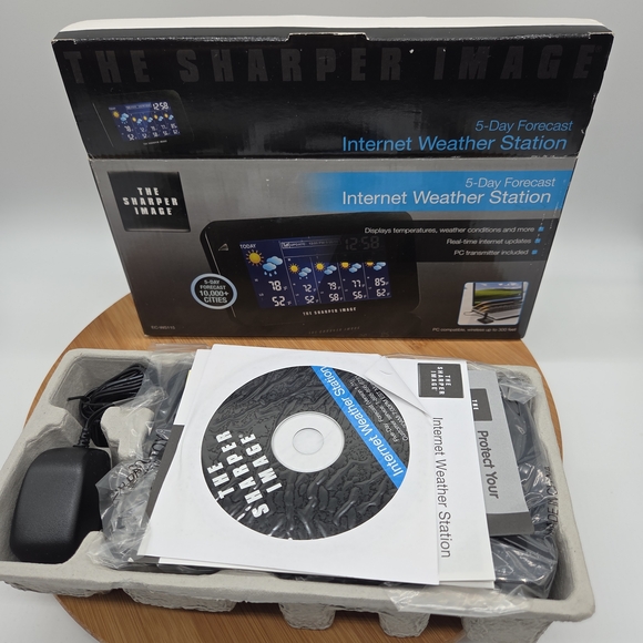 Sharper Image | Other | Sharper Image Black Digital Weather Station ...